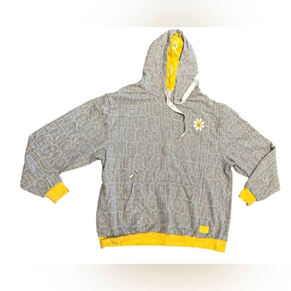 Disney Loungefly Gray and Yellow Winnie the Pooh Hoodie in Women’s Size 3XL